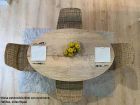 Table ovale extensible de style industriel Beti