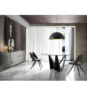 mesa redonda de diseño moderno Manhattan para comedor o salon