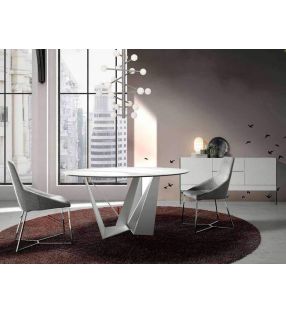 mesa redonda de diseño moderno Manhattan para comedor o salon