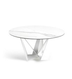 mesa redonda de diseño moderno Manhattan para comedor o salon