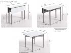 Table de cuisine Florence extensible et étroite avec livraison immédiate