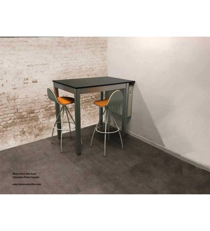 Mesas altas Artea XL encimera en laminado laca o madera