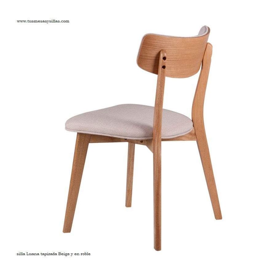 Chaise de style nordique rembourrée et en bois Chaise de style nordique rembourrée et en bois
