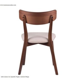 Silla en Roble o Nogal tapizada de estilo escandinavo - 19