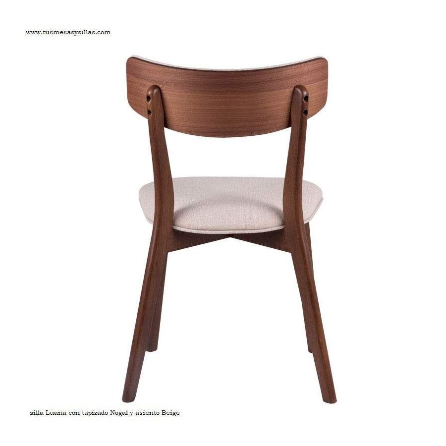 Chaise de style nordique rembourrée et en bois Chaise de style nordique rembourrée et en bois