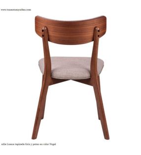 Silla en Roble o Nogal tapizada de estilo escandinavo - 21