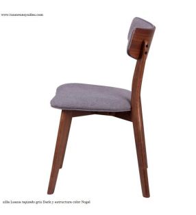 Silla en Roble o Nogal tapizada de estilo escandinavo - 22