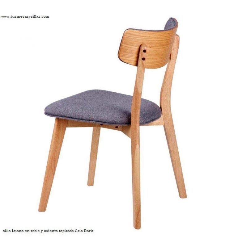 Silla en Roble o Nogal tapizada de estilo escandinavo - 11 Silla en Roble o Nogal tapizada de estilo escandinavo - 11