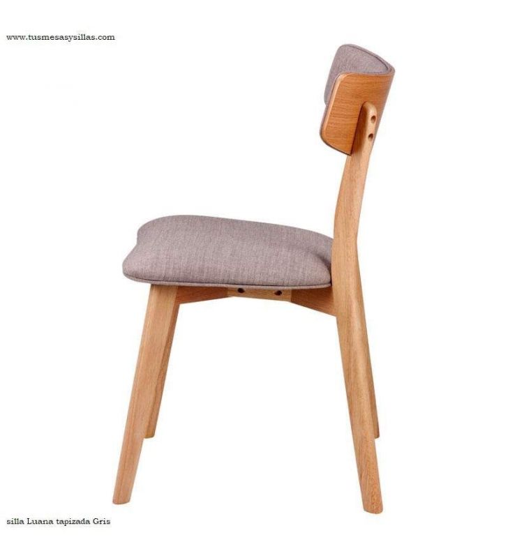 Silla en Roble o Nogal tapizada de estilo escandinavo - 7 Silla en Roble o Nogal tapizada de estilo escandinavo - 7