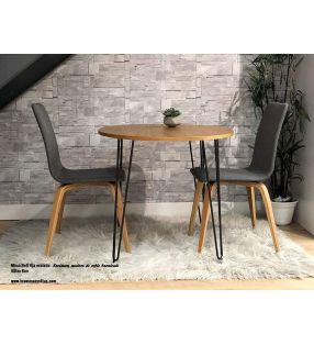 Table ovale de style industriel Beti  - 4