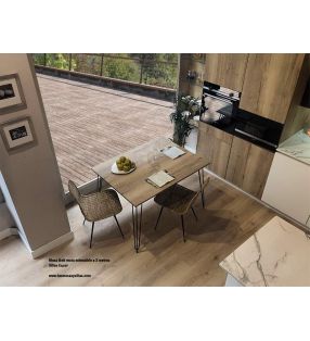 Table Beti de style vintage extensible jusqu'à 3 mètres, diverses mesures  - 2