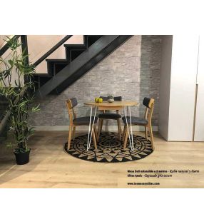 Table ronde extensible style vintage Beti  - 11