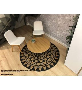 Table Basse Ronde Vintage Style Industriel Betty  - 1