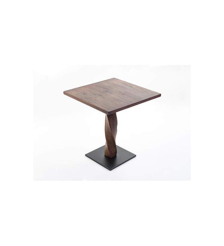 Pata de mesa cónica cuadrada en madera de pino