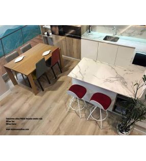 Tabouret haut avec dossier Petris en 2 teintes Tessuto  - 6