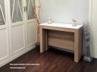 mesa consola extensible pata giratoria comedor extensible hasta 3 m  en madera y laca  - 18