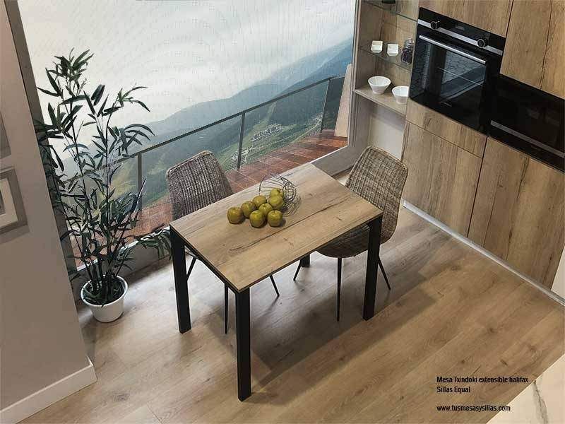 Mesa extensible para espacios abiertos hogar Txindoki de 120x80 cm
