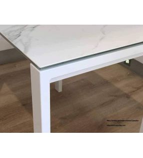 table extensible blanche 120x80 txindoki pour cuisine salle à manger ou open space  - 16
