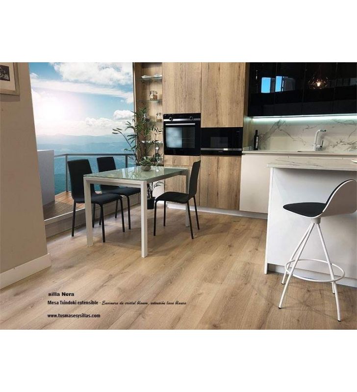 table extensible moderne de 150x80 cm pour cuisine ou salle à manger  - 13