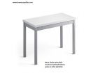 Table étroite Flavia plateau en verre avec 2 façades extensibles  - 4