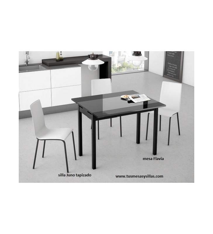 table-étroite-plan de travail-verre-noir table-étroite-plan de travail-verre-noir
