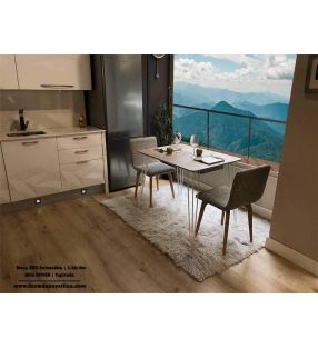 Table vintage de style Beti, extensible jusqu'à 3 mètres et coins arrondis  - 1