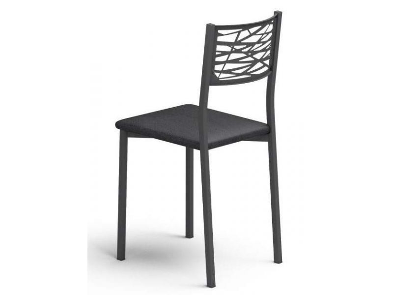 Chaise avec pieds en métal et siège rembourré ou en bois cuisine pas cher