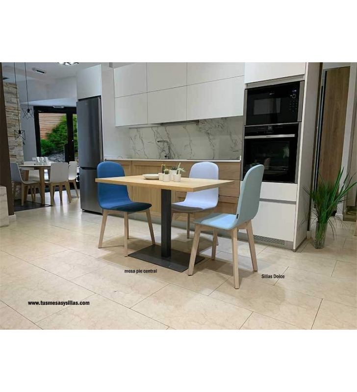 table avec pied central pour salle à manger cuisine et hospitalité de haute stabilité  - 8