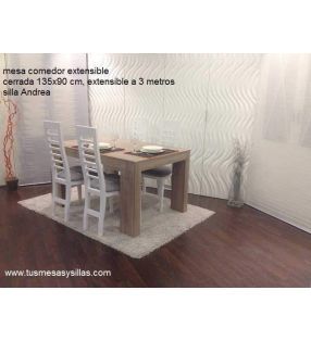 Mesa extensible moderna de comedor y salon