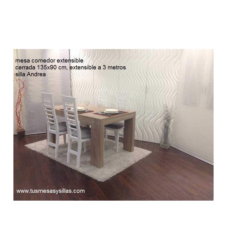 Mesa extensible moderna de comedor y salon