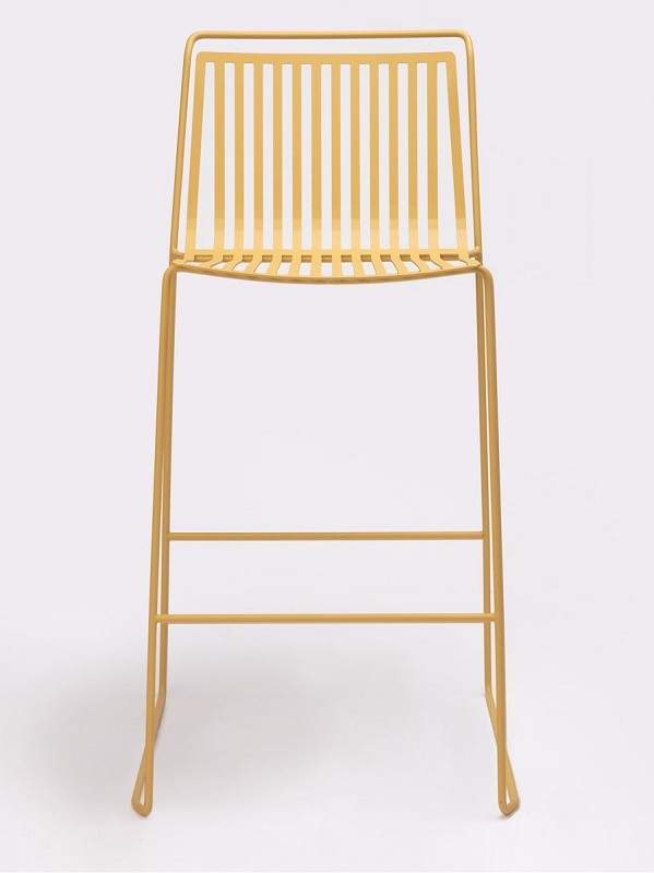 Tabouret haut Alo pour terrasse ou extérieur avec pieds en métal  - 1