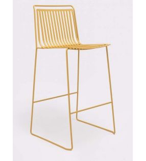 Taburete alto alo para terraza o exterior con patas metalicas  - 2