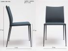 silla Moka tapizada apilable con patas metálicas moderna de comedor  - 13