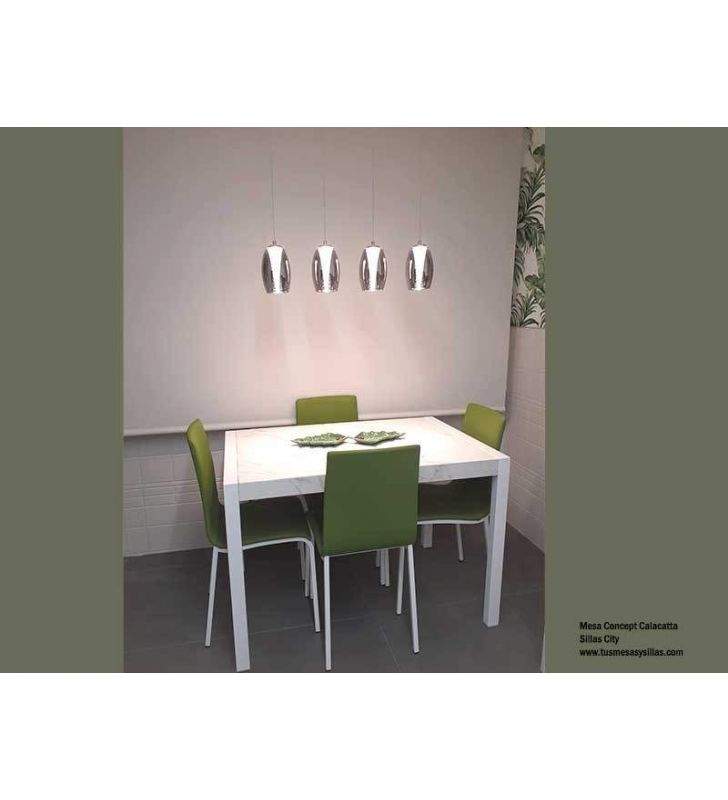 Table Concept extensible de cuisine moderne Cancio avec pieds en métal  - 14