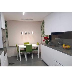 Table Concept extensible de cuisine moderne Cancio avec pieds en métal - 6