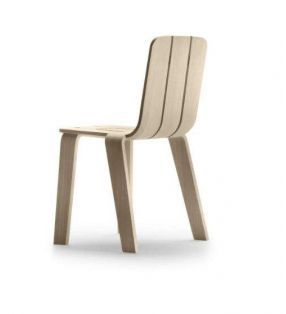 Silla Saski en madera maciza de roble de diseño contemporáneo  - 1