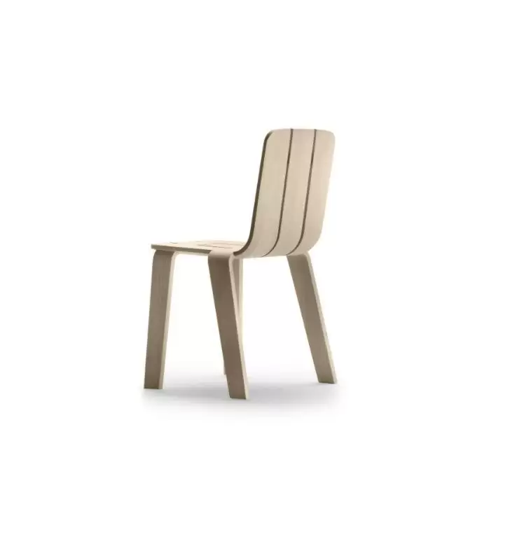 Silla Saski en madera maciza de roble de diseño contemporáneo  - 1