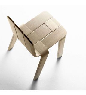 Silla Saski en madera maciza de roble de diseño contemporáneo  - 2