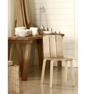 Silla Saski en madera maciza de roble de diseño contemporáneo - 4