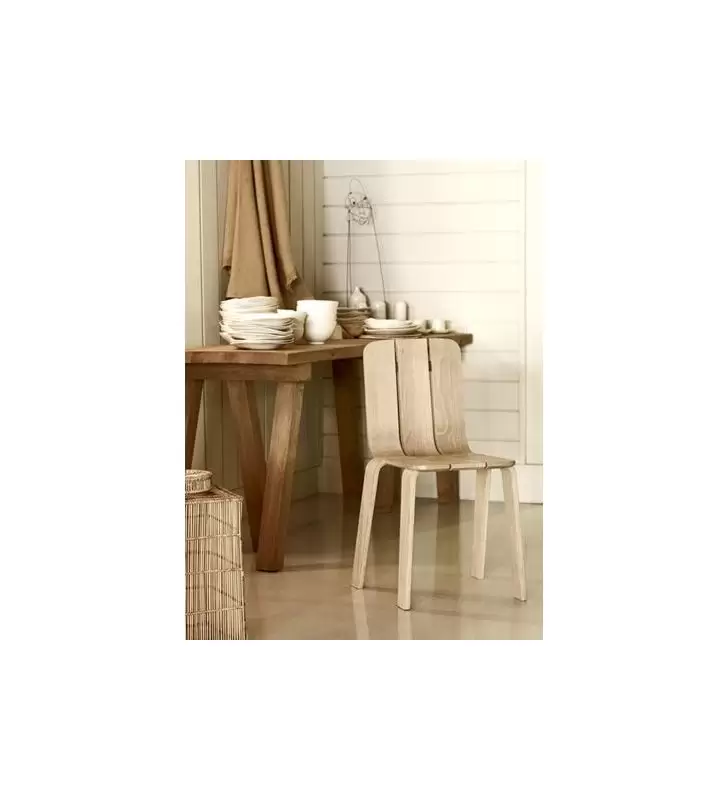 Silla Saski en madera maciza de roble de diseño contemporáneo  - 4