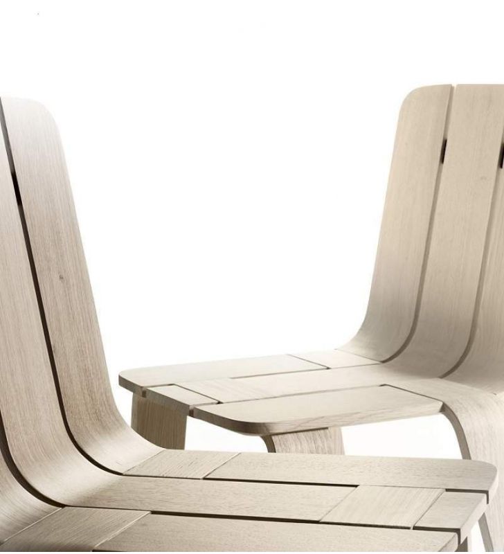 Silla Saski en madera maciza de roble de diseño contemporáneo  - 5