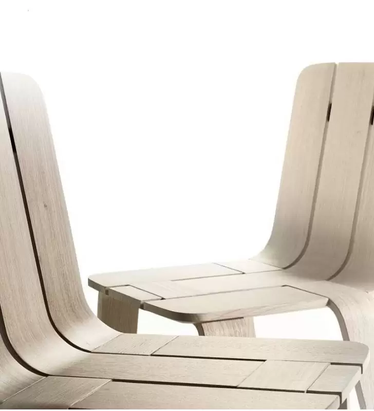 Silla Saski en madera maciza de roble de diseño contemporáneo  - 5
