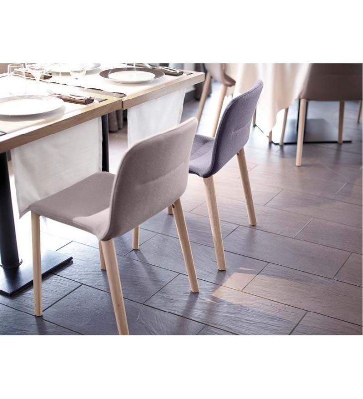 Silla Jantzi en madera maciza de roble para comedor con un estilo contemporáneo.  - 6