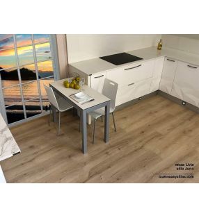 Table en stock étroite extensible Livia pour cuisine avec une profondeur de 45  - 1