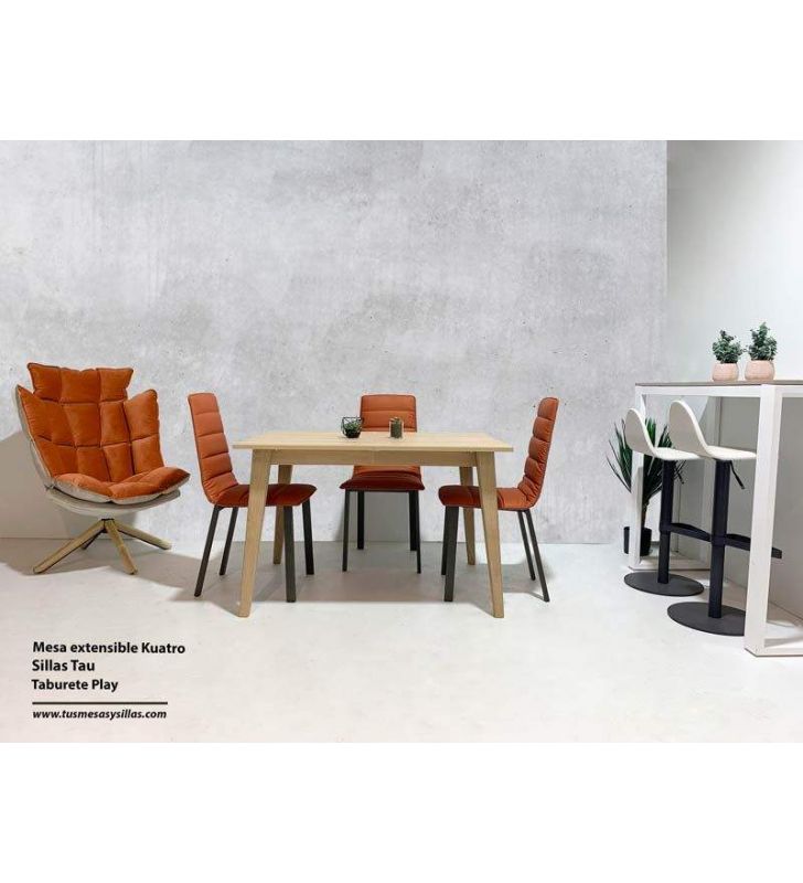 Chaise rembourrée avec dossier haut pour salle à manger TAU design discalsa moderne  - 6