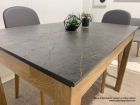 Table fixe avec plateau en dekton et pieds en chêne massif ou bois de hêtre  - 14