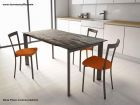 Table de cuisine moderne Poker avec plateau et extensible en Dekton  - 6