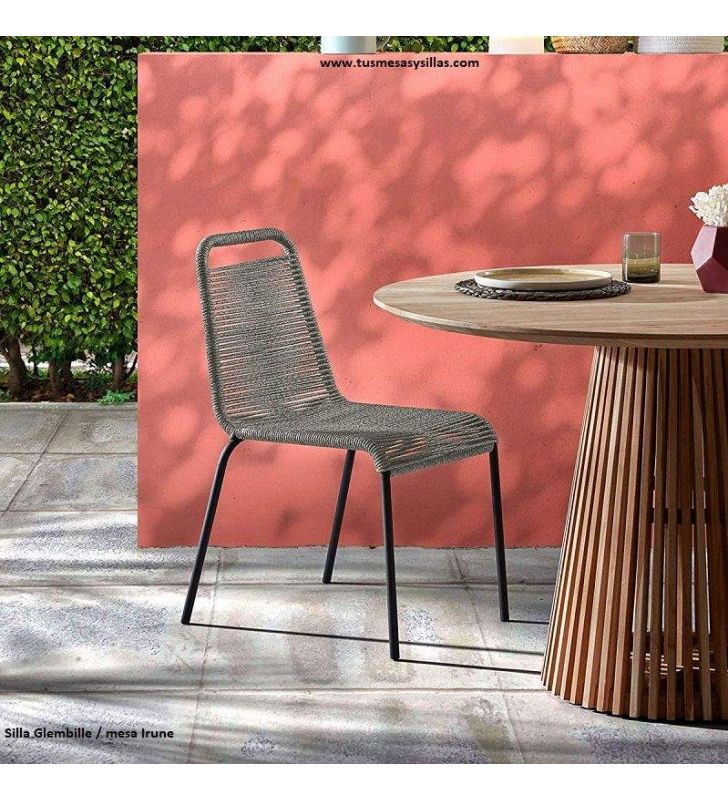 Vivero Chaise La Table avec pieds avant en bois et assise en feutre, Chaises de salle à manger