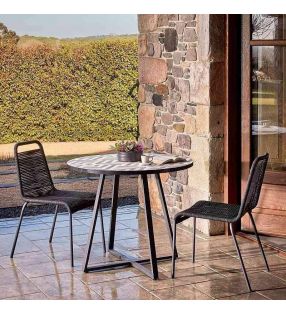 Silla apilable Lambton para terraza o interior y poco peso  - 5