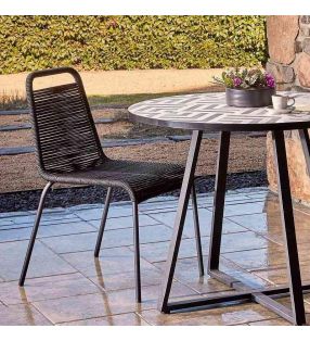 Silla apilable Lambton para terraza o interior y poco peso  - 9